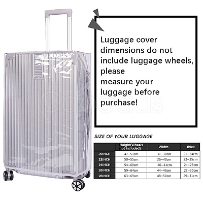 Transparent PVC Luggage Cover AJEW-WH20080-52K-1