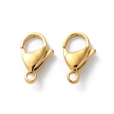 304 Stainless Steel Lobster Claw Clasps X-STAS-V007-01E-G-1