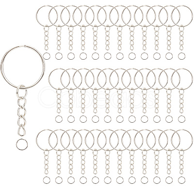 60Pcs Iron Split Key Rings DIY-SP0004-17P-1