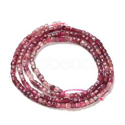 Gradient Color Natural Pink Tourmaline Beads Strands G-K373-A03-01-1