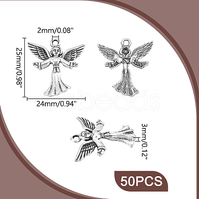50Pcs Tibetan Style Alloy Pendants TIBEP-UN0001-16-1