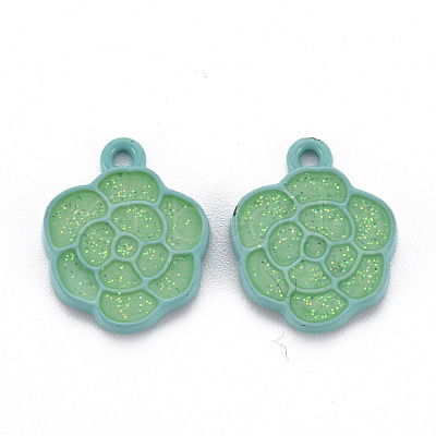 Spray Painted Alloy Enamel Pendants ENAM-N055-032-B01-NR-1