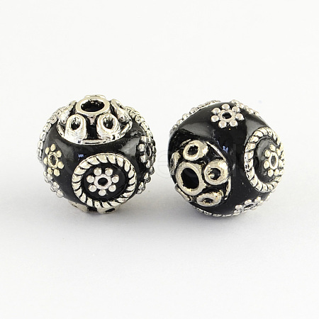 Round Handmade Indonesia Beads IPDL-R394-12-1