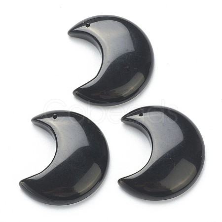 Natural Obsidian Pendants X-G-A182-01D-1