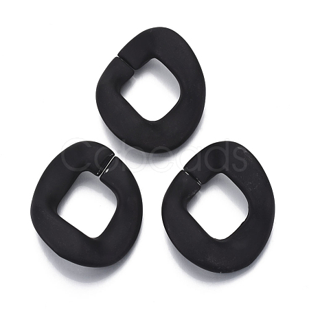 Spray Painted CCB Plastic Linking Rings CCB-R104-01C-01-1