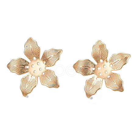 Brass Stud Earring Findings KK-N232-332LG-1
