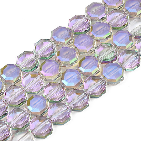 Electroplate Translucent Glass Beads Strands EGLA-N002-27-D01-1