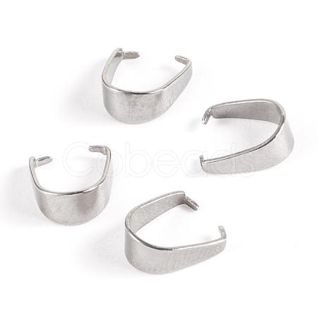 Non-Tarnish 304 Stainless Steel Snap on Bails STAS-P214-08P-01-1