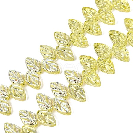 Electroplate Transparent Glass Beads Strands EGLA-N056-03A-03-1