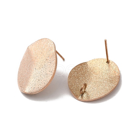 Ion Plating(IP) 304 Stainless Steel Stud Earrings Findings STAS-B041-04RG-1