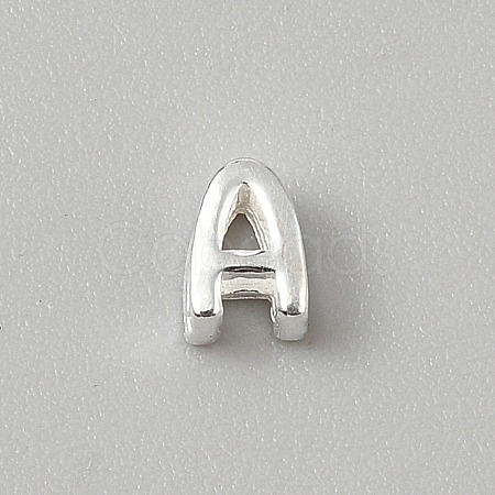 925 Sterling Silver Hollow Initial Beads STER-TAC0010-01S-A-1