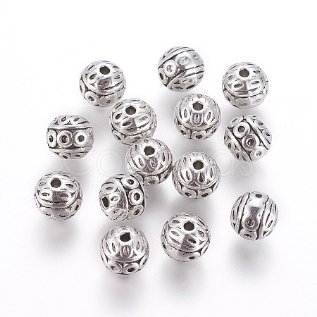 Tibetan Style Zinc Alloy Beads X-PALLOY-L230-01AS-RS-1
