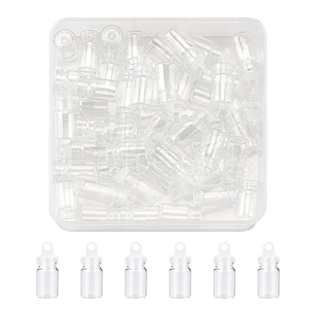 50Pcs Glass Bottle Pendant Decoration BOTT-FS0001-06-1
