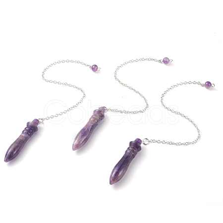 Natural Amethyst Pointed Dowsing Pendulums X-G-J386-A02-1