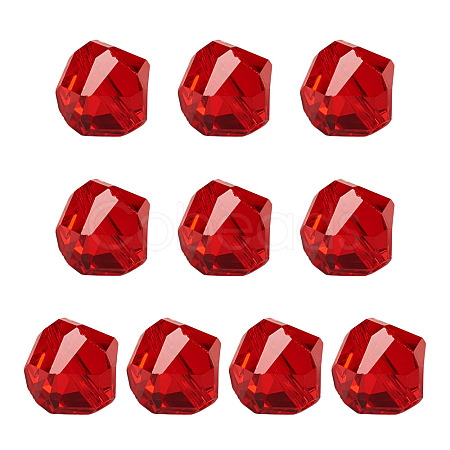 10Pcs Glass Imitation Austrian Crystal Beads GLAA-TADJ0001-11I-1