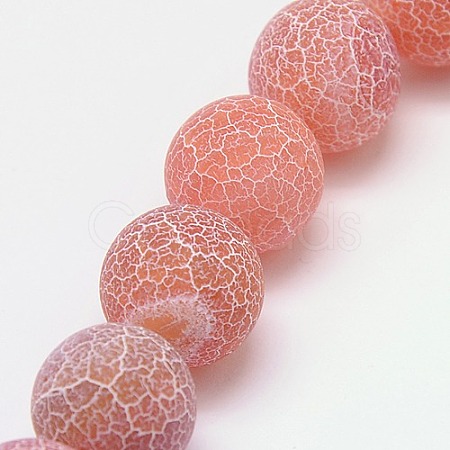 Natural Crackle Agate Beads Strands X-G-G055-6mm-11-1