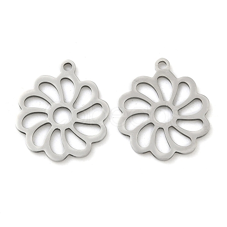 Hollow 201 Stainless Steel Pendants STAS-F337-10A-P-1