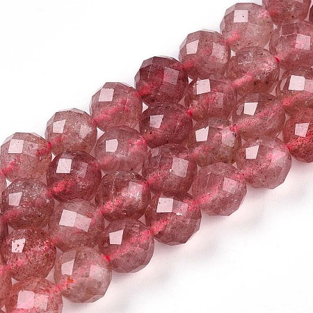 Natural Strawberry Quartz Beads Strands G-S345-8mm-21-1