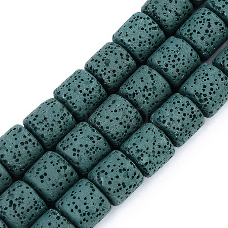 Synthetic Lava Rock Beads Strands G-S359-171F-1