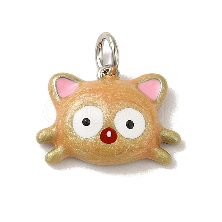 Rack Plating Brass Enamel Pendants KK-S366-03P-1