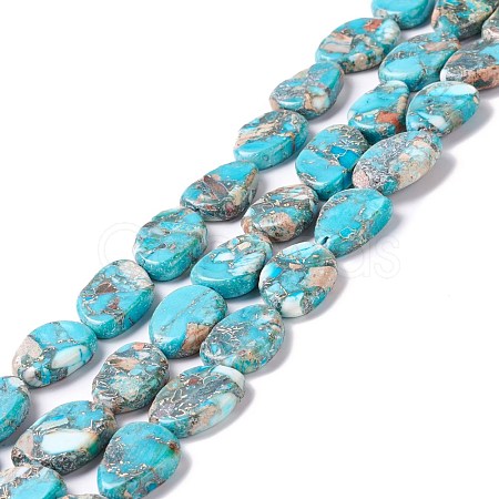 Natural Imperial Jasper Beads Strands G-O029-04A-1
