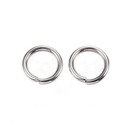 Tarnish Resistant 304 Stainless Steel Open Jump Rings STAS-D448-093P-10mm-1