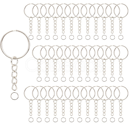 60Pcs Iron Split Key Rings DIY-SP0004-17P-1