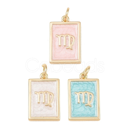 Brass Enamel Pendants KK-CBA62C2-01D-1