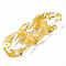 Transparent Acrylic Linking Rings, Quick Link Connectors, for Curb Chains Making, Twist Oval, Gold, 39x29x7.5mm, Inner Diameter: 12x22mm