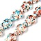 Synthetic Turquoise Dyed Beads Strands, Fuel Injection Effect, Sea Turtle, Antique White, 17~18x14~14.5x7mm, Hole: 1.6mm, about 22~23pcs/strand, 14.96''~15.35''(38~39cm)