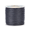 PandaHall Elite 1 Roll Round Waxed Polyester Cords, Twisted Cord, Dark Gray, 0.5mm, about 115.92 yards(106m)/roll