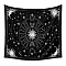 Polyester Tapestry Wall Hanging, Sun and Moon Psychedelic Wall Tapestry with Art Chakra Home Decorations for Bedroom Dorm Decor, Rectangle, Black, 1300x1500mm