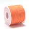 Polyester Cords, Dark Orange, 0.5~0.6mm, about 131.23~142.16 yards(120~130m)/roll