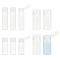 BENECREAT 10Pcs 3 Styles PE Plastic Empty Refillable Flip Cap Bottles, with PP Plastic Lids, Squeeze Bottles for Travel Liquid Cosmetic Storage, Clear, 6.2~8.15cm, Capacity: 12~30ml(0.41~1.01fl. oz)