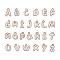 78Pcs Alloy Enamel Charms, Light Gold, Letter A-Z, White, 10x10mm, Hole: 1.5mm