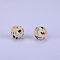 Printed Round Silicone Focal Beads, Colorful, 15x15mm, Hole: 2mm