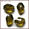 K9 Glass, Imitation Austrian Crystal Beads, Grade AAA, Faceted, Bicone, Olive, 6x8mm, Hole: 0.7~0.9mm