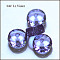 K9 Glass, Imitation Austrian Crystal Beads, Grade AAA, Faceted, Flat Round, Lilac, 8x3.5mm, Hole: 0.9~1mm