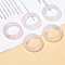 Natural Rose Quartz Plain Band Finger Rings, Inner Diameter: 18~20mm