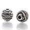 Tibetan Style Alloy Beads, Cadmium Free & Lead Free, Pine Cone, Antique Silver, 10x10mm, Hole: 2.5mm