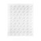 Nail Art Stickers Decals, Self Adhesive, for Nail Tips Decorations, White, Star Pattern, 101x78.5mm