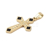 Ion Plating(IP) 304 Stainless Steel Enamel Rhinestone Pendants STAS-Q325-05J-G-2