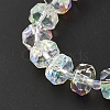 Transparent Electroplate Glass Beads Strands EGLA-P062-01A-4