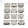 12Pcs 12 Style Luminous Halloween Horror Removable Temporary Tattoos Paper Face Stickers AJEW-G048-07-2