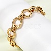 304 Stainless Steel Link Chain Bracelets for Women BJEW-P388-02B-G-1
