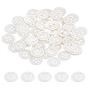 50Pcs 4-Hole Shell Buttons BUTT-LP0001-02-1