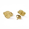 PVD Vacuum Plating 304 Stainless Steel Planet with Star Stud Earrings for Women EJEW-P212-13G-2