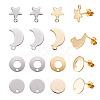 Yilisi 304 Stainless Steel Stud Earring Findings STAS-YS0001-08-10