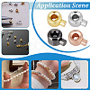 60Pcs 4 Colors Brass Crimp Beads KK-PH0014-91-5