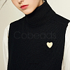 8 Sets Brass Heart Lapel Pin Brooch JEWB-CA0001-34-5
